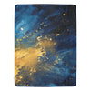 Cranberry Lake Designs Blue and Gold Splatter Ultra-Soft Micro Fleece Blanket 60" x 80"