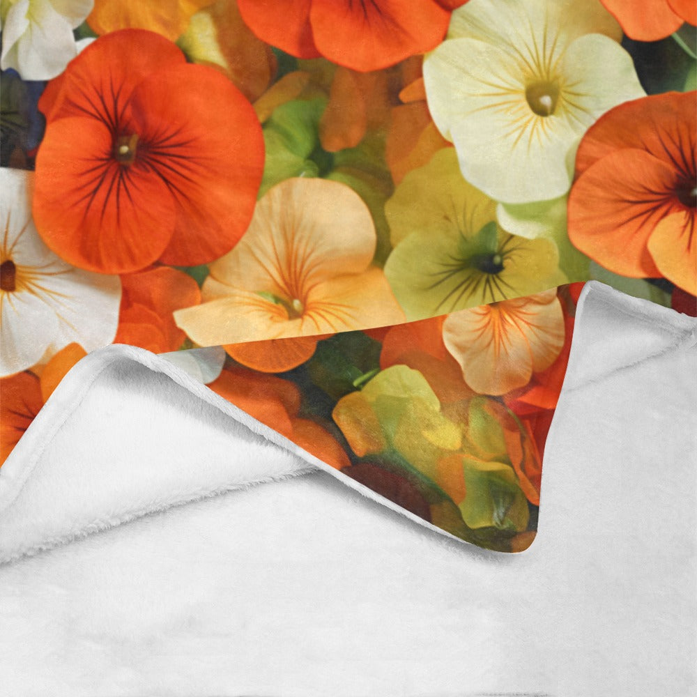 Cheerful Pansy Throw Blanket - Perfect for Spring Decor