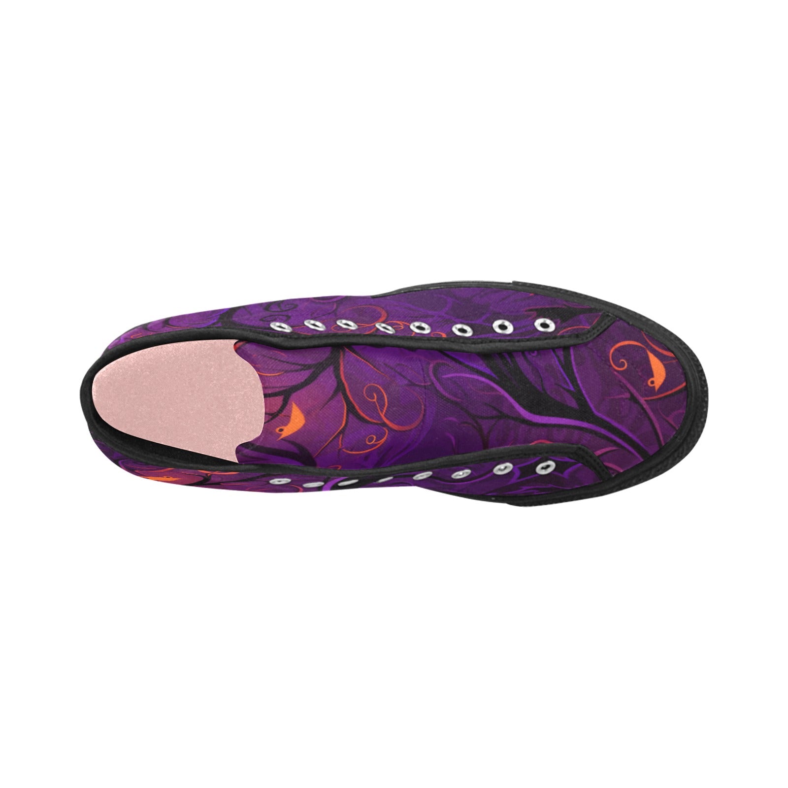 Halloween Elegance: Purple Vancouver High Top Canvas Women's Shoes - Cranberry Lake Design Co.  #