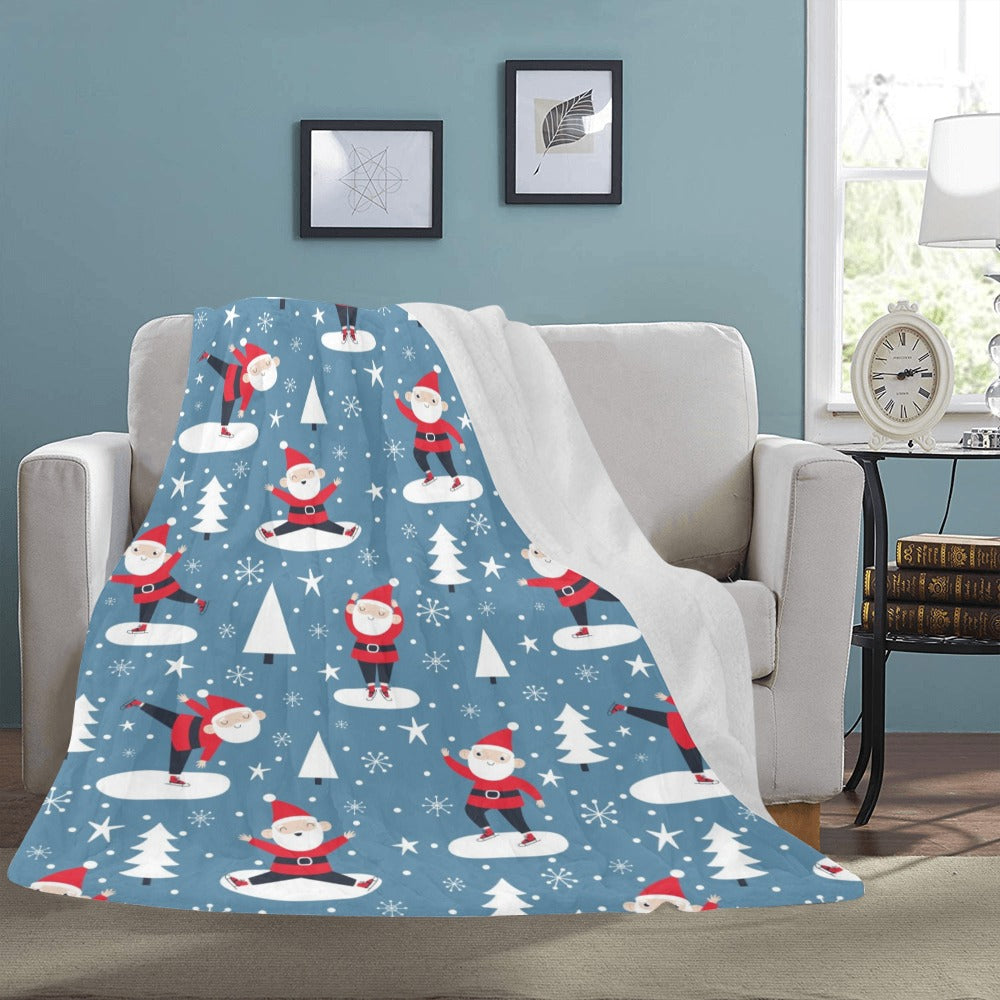 Cranberry Lake Designs Christmas Seamless Pattern Throw Blanket