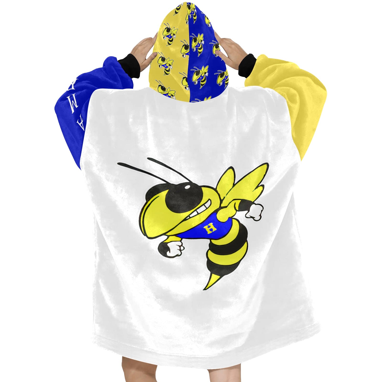 Harrison Hornets Plush Blanket Hoodie - Cranberry Lake Design Co.  #