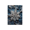 Embossed Blue and Silver Floral Metal Wall Art - Cranberry Lake Design Co.  #