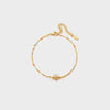 Lotus Shape 18K Gold-Plated Bead Bracelet