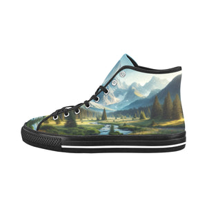 Cranberry Lake Designs Vancouver High Top Canvas Shoes - Nature's Elegance - Cranberry Lake Design Co.  #