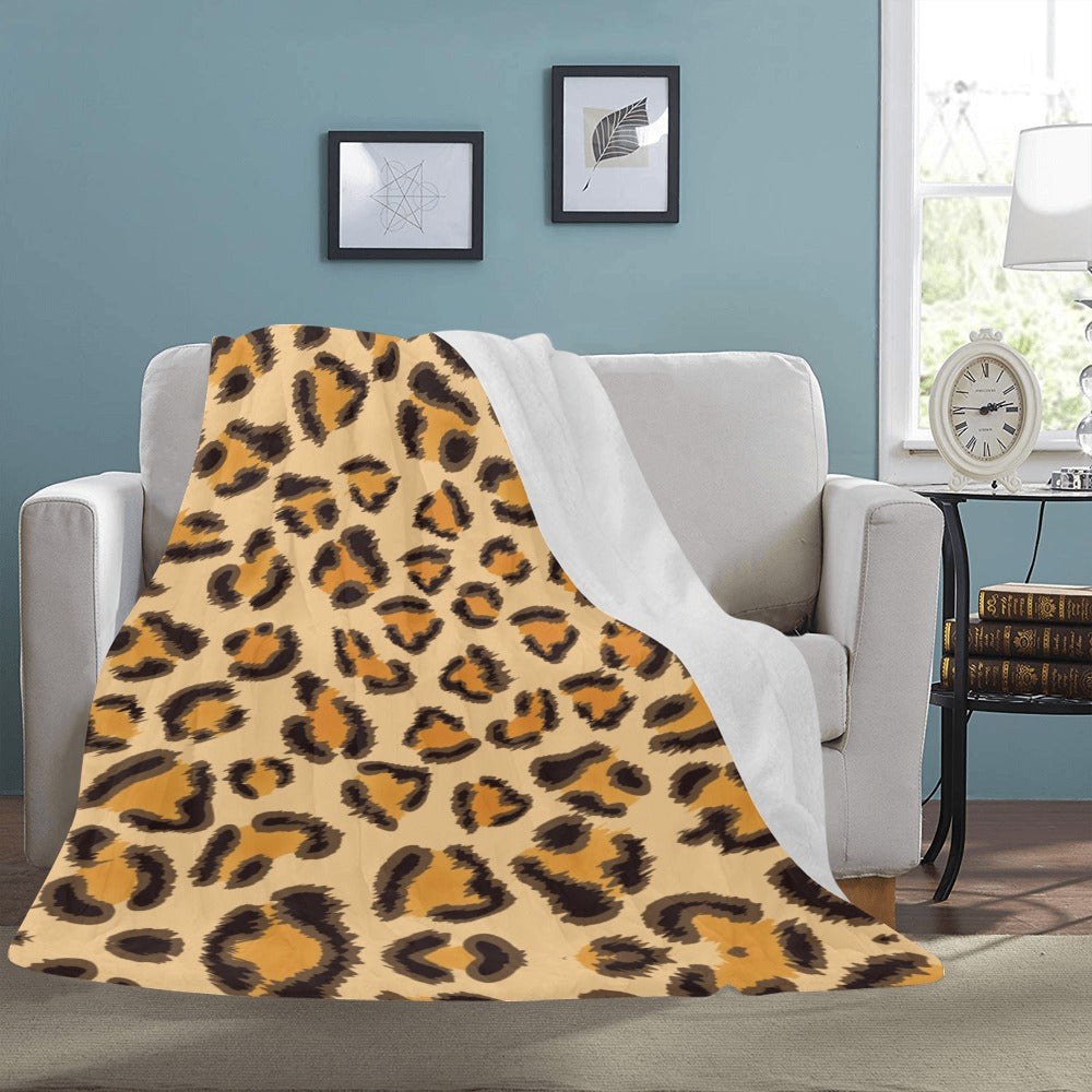 Cranberry Lake Designs Leopard Pattern Ultra-Soft Micro Fleece Blanket