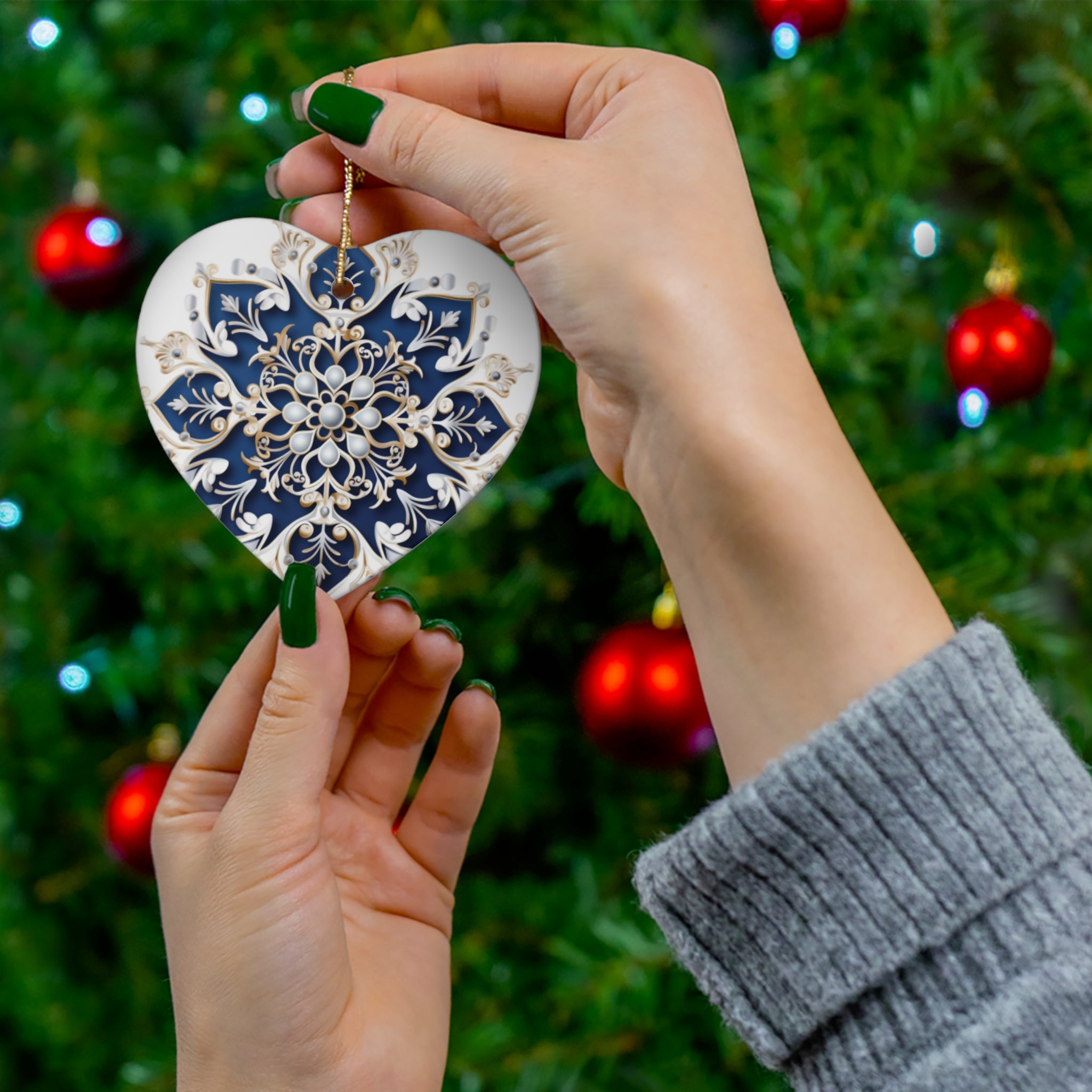 Snowflake Ceramic Ornament