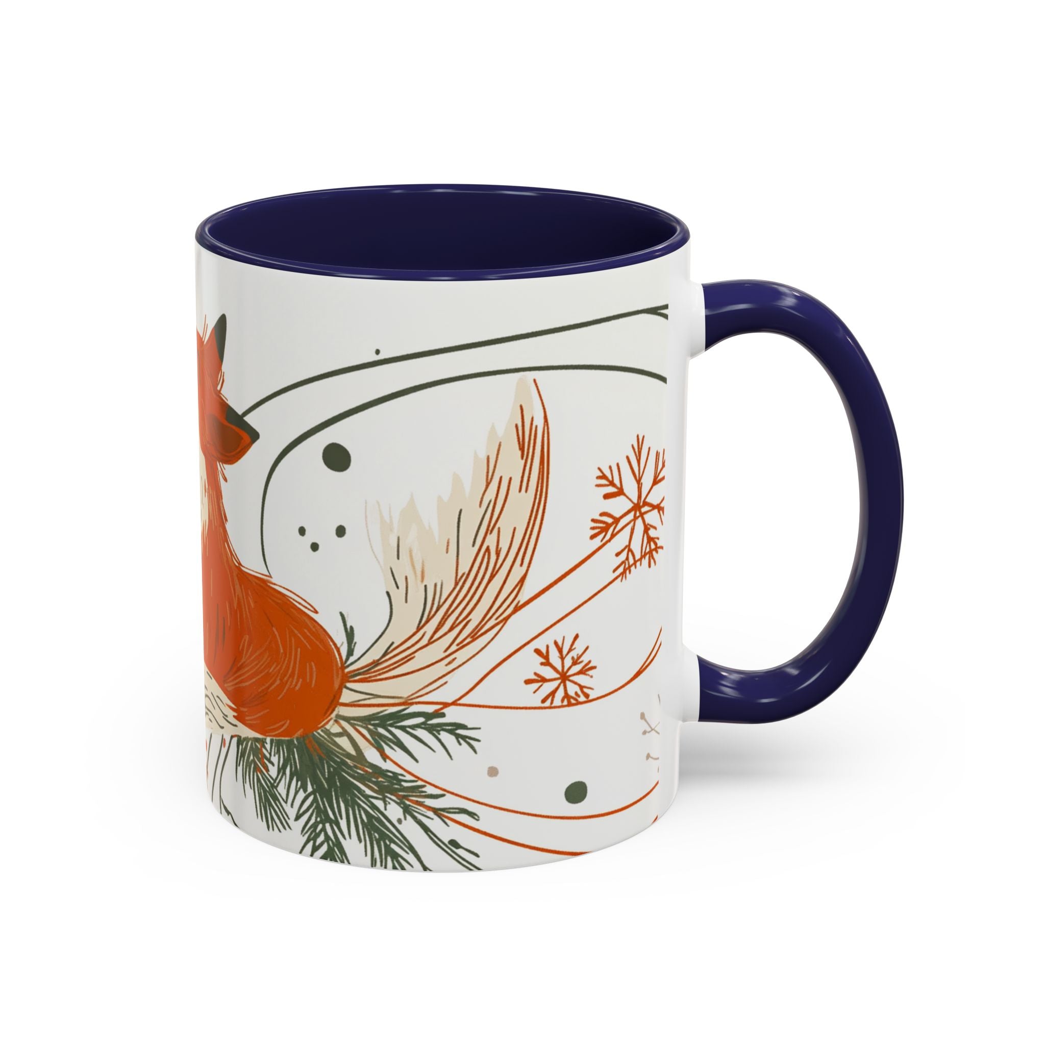 Boho Fox Christmas Mug | Cozy Farmhouse Decor | Holiday Coffee Cup | Gift for Her | Rustic Christmas | 11oz & 15oz