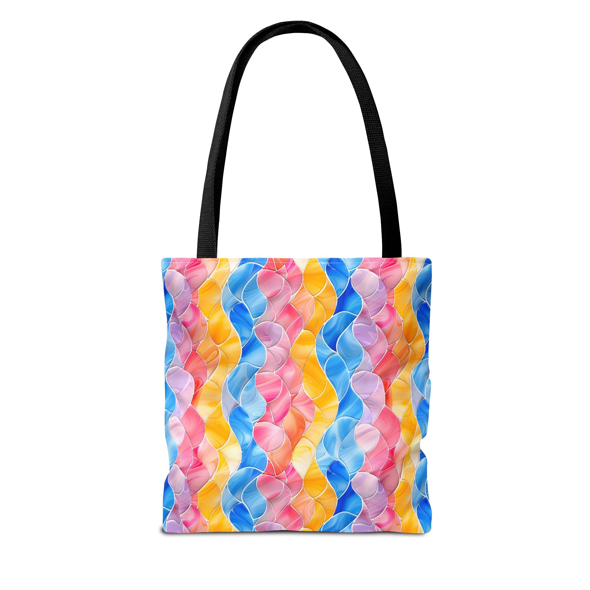 Pink Blue Yellow Pattern Tote Bag