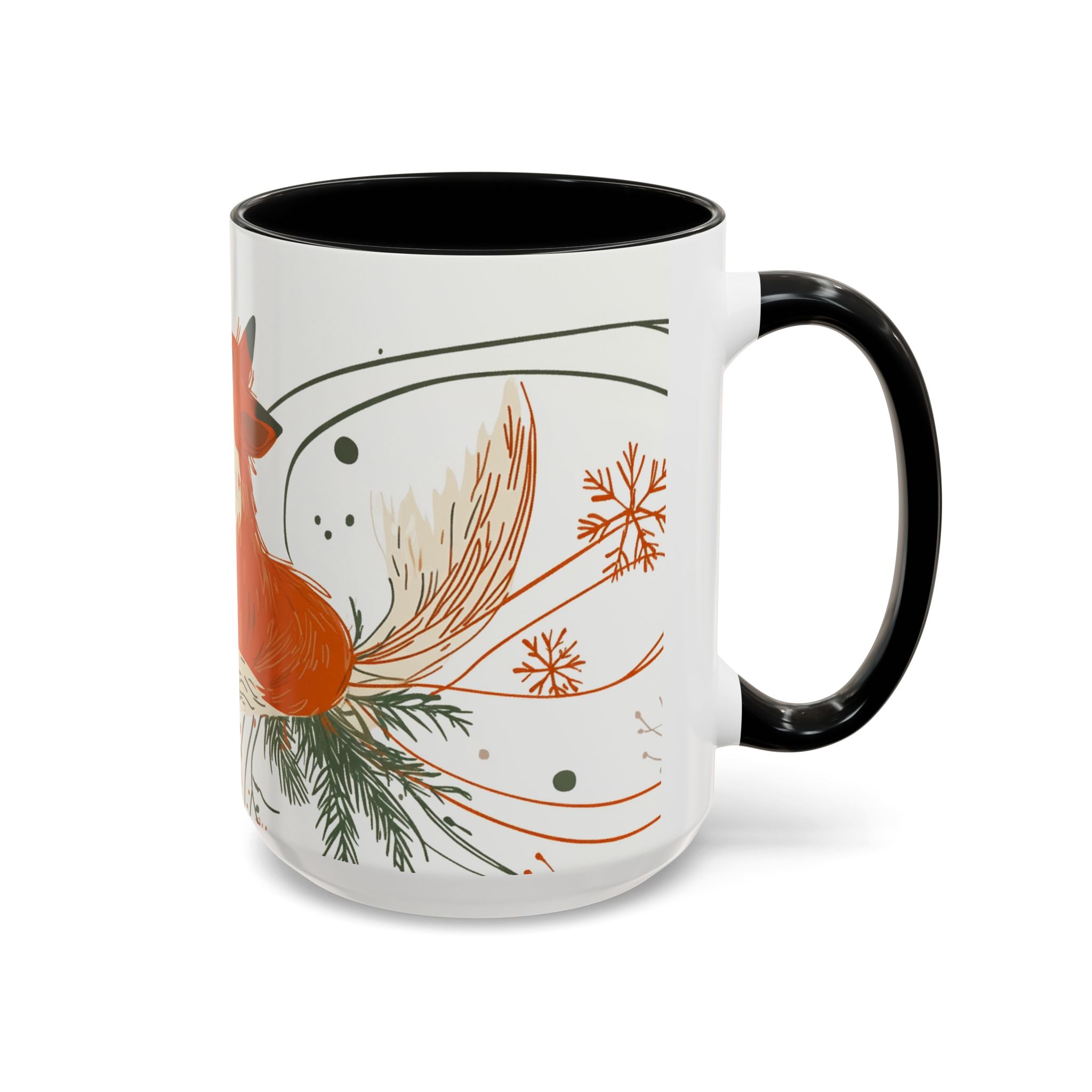 Boho Fox Christmas Mug | Cozy Farmhouse Decor | Holiday Coffee Cup | Gift for Her | Rustic Christmas | 11oz & 15oz