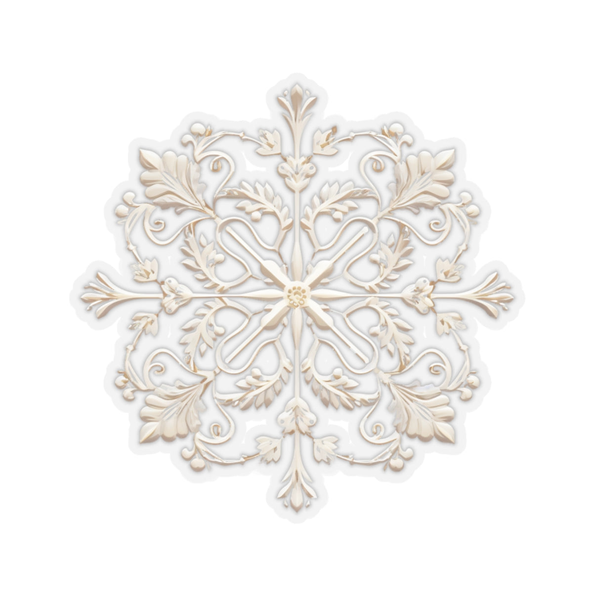 Ornate Snowflake Holiday Christmas Vinyl Sticker