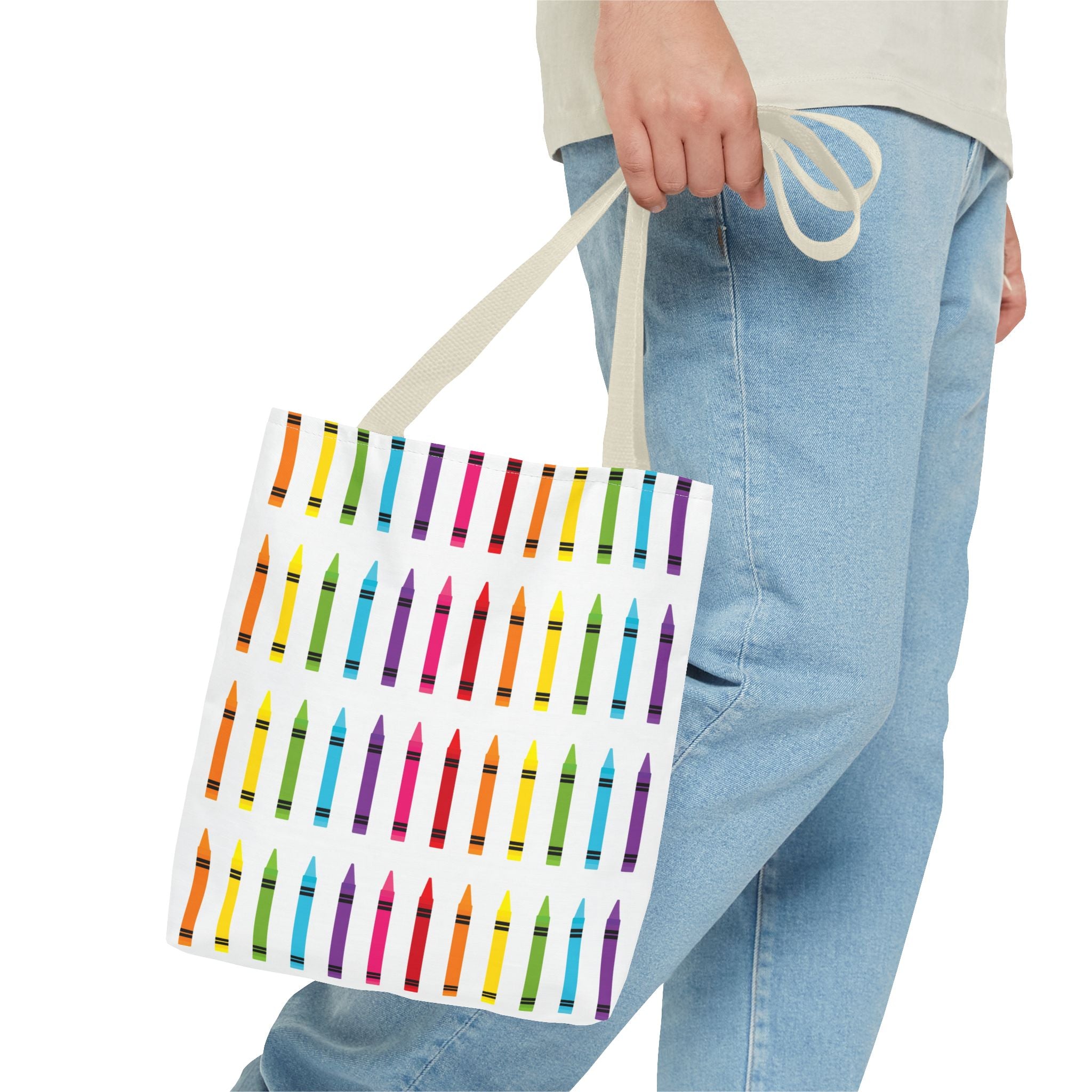 Crayon Print Back to School Tote Bag