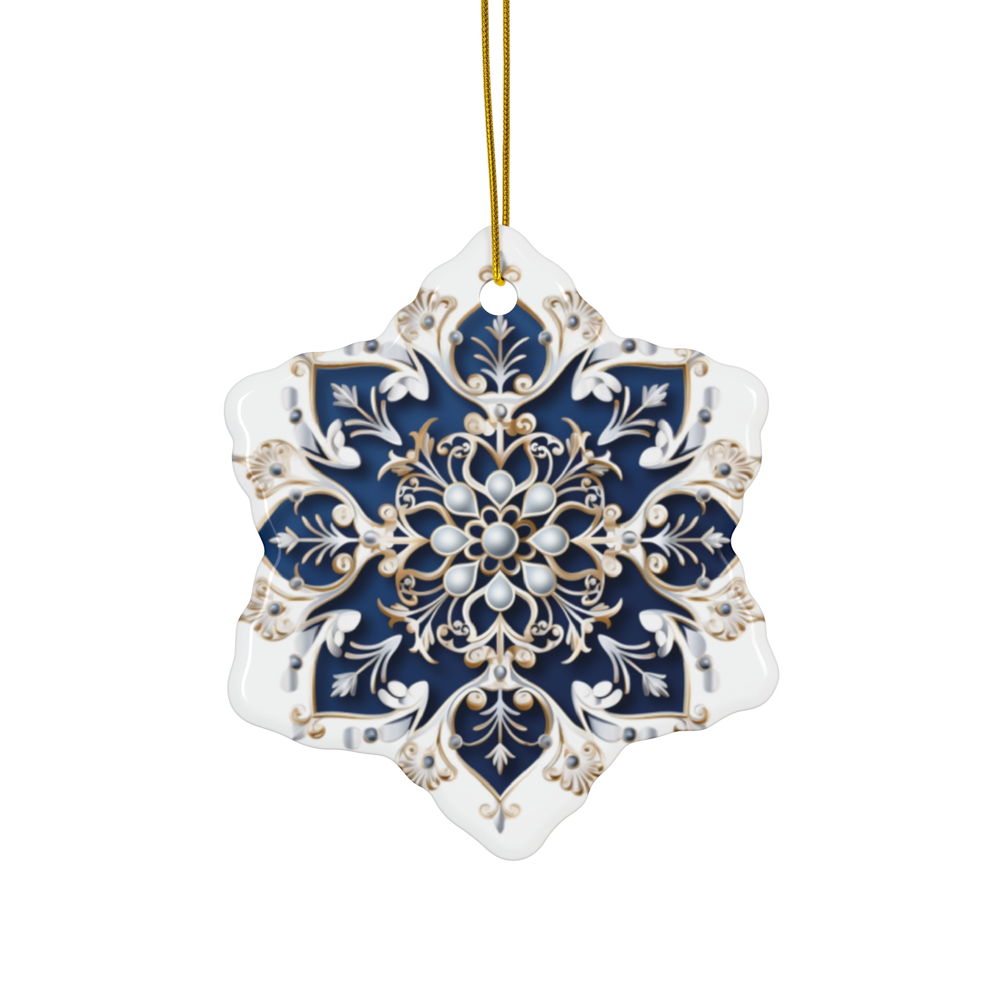 Snowflake Ceramic Ornament