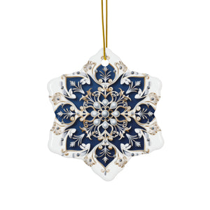 Snowflake Ceramic Ornament