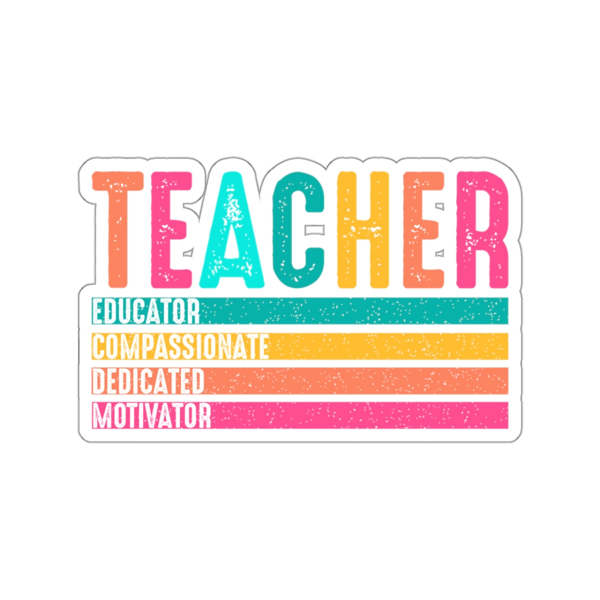 Retro Teacher Appreciation Sticker for Teachers back To School Gift