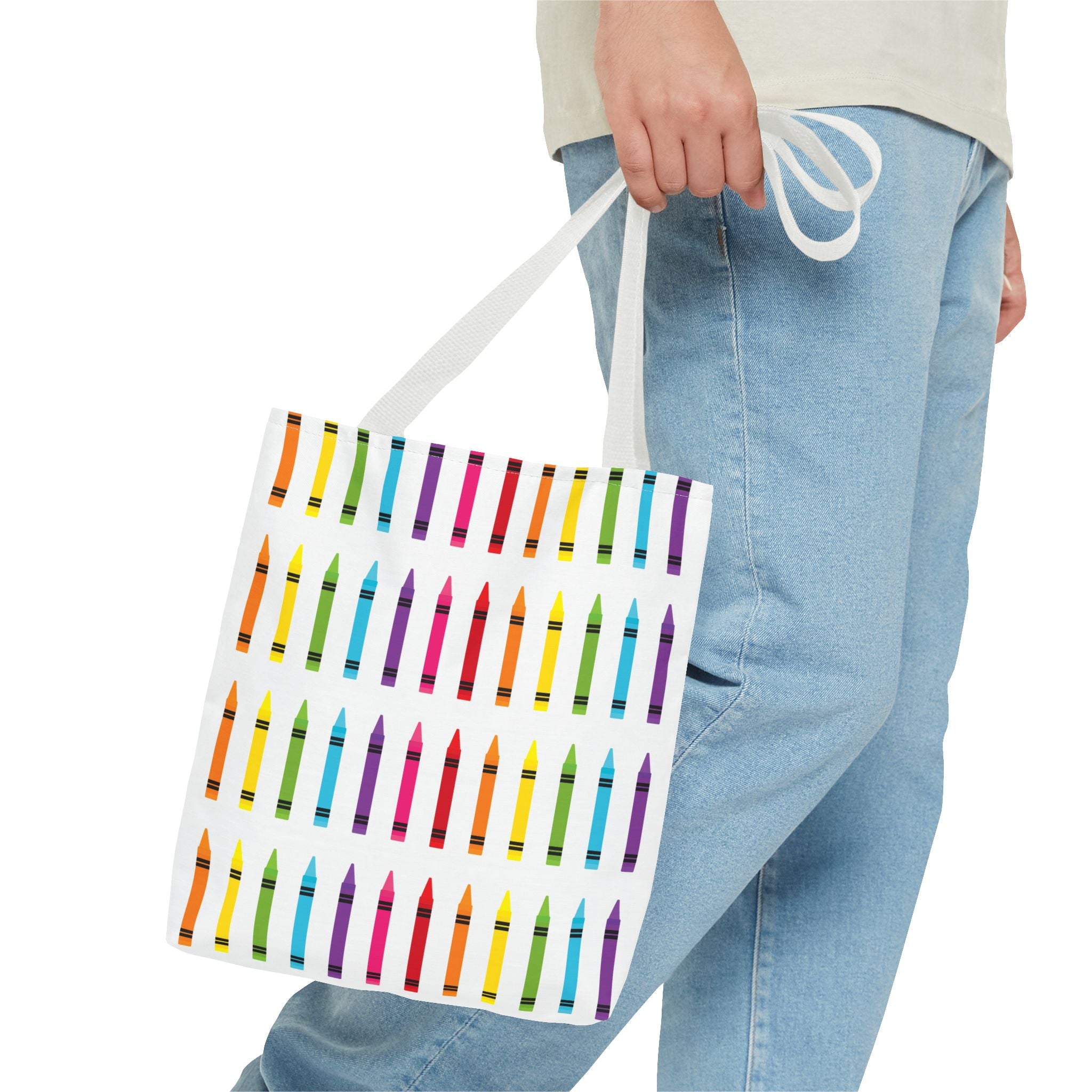 Crayon Print Back to School Tote Bag