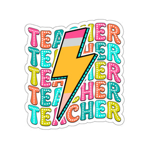 Lighting Bolt Teacher Appreciation Sticker for Teachers back To School Gift