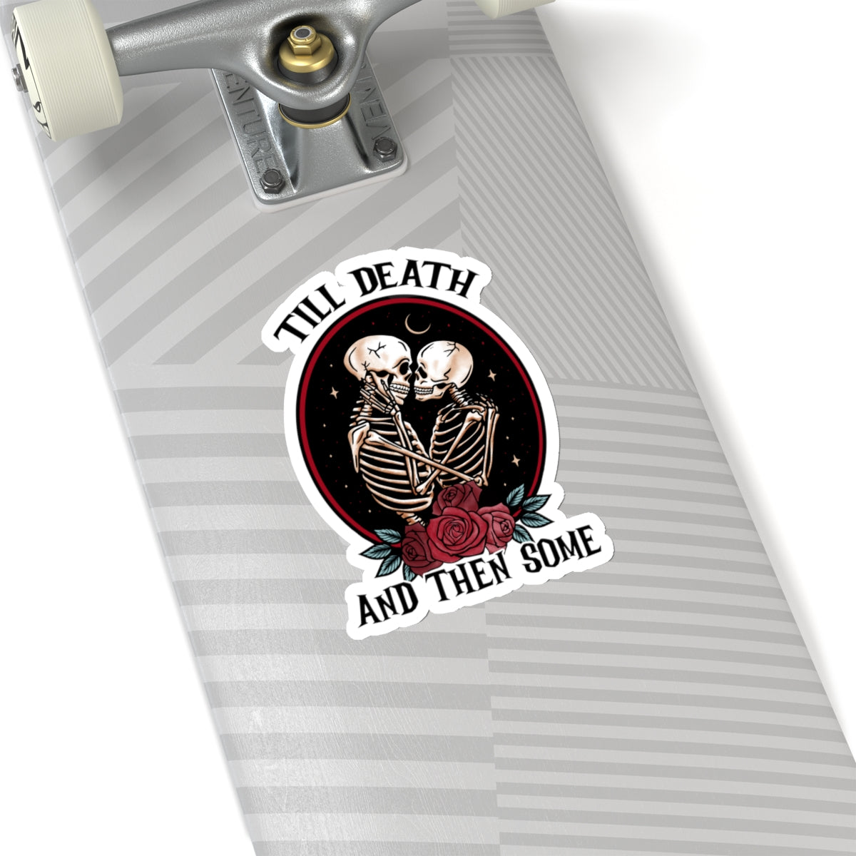 Till Death Do Us Part Skeleton Valentines Day Vinyl Sticker