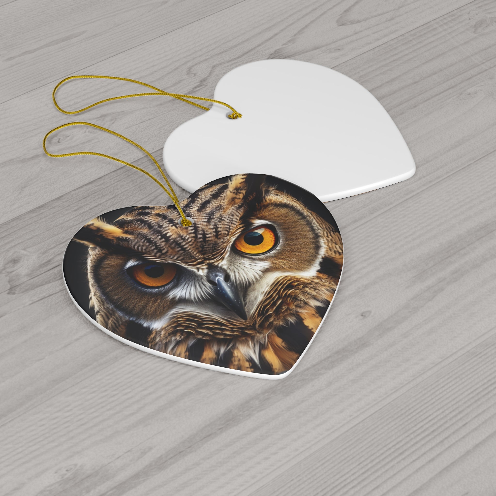 Personalized Owl Ceramic Ornament - 2023 Christmas Gift