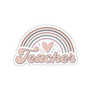 Rainbow Teacher Kiss-Cut Sticker Teacher Gift Back to School