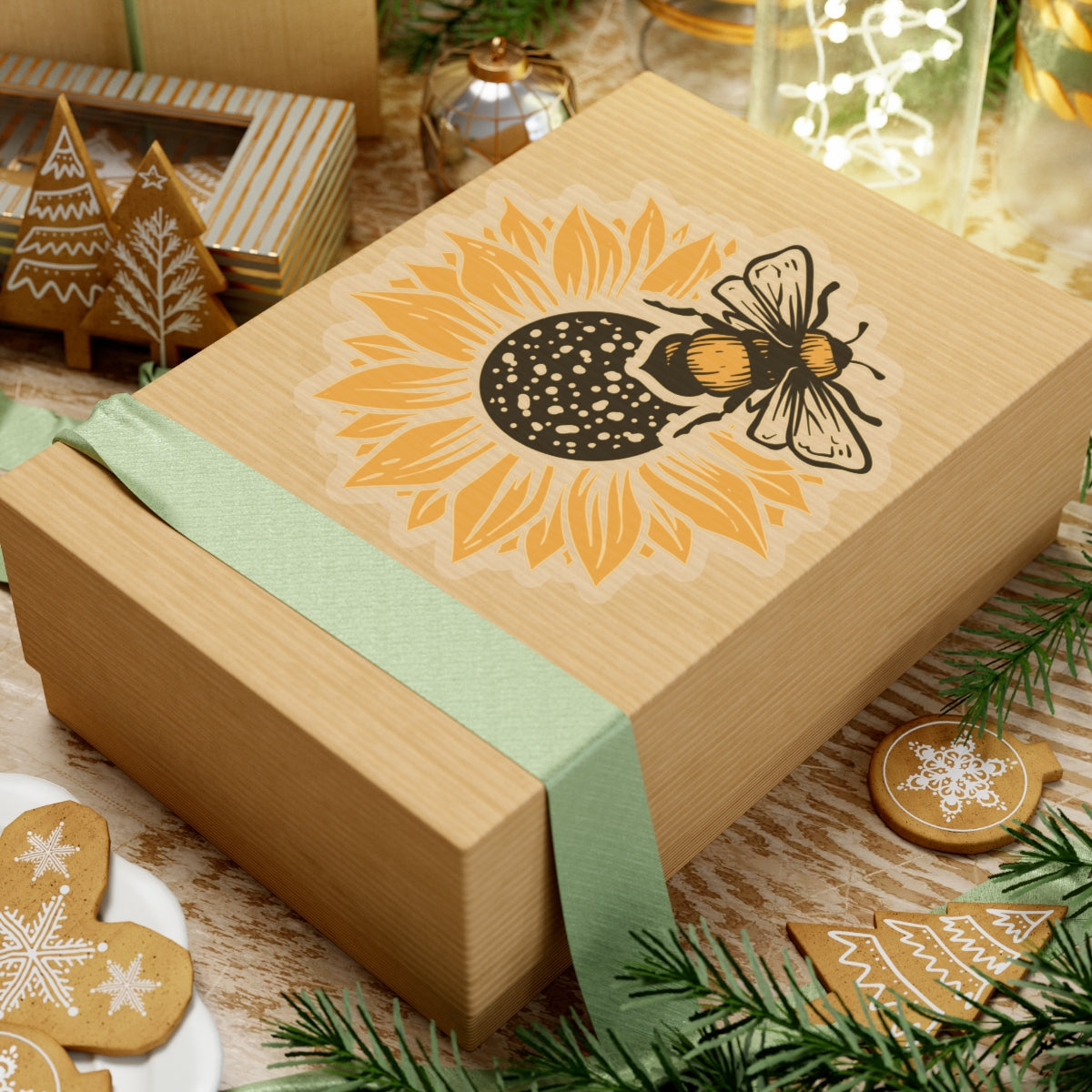 Sunflower Bee Sticker