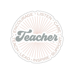 "Teach, Lead, Inspire" Motivational Sticker for Teachers back To School Gift