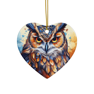 Owl Ceramic Ornament: 2023 Christmas Gift