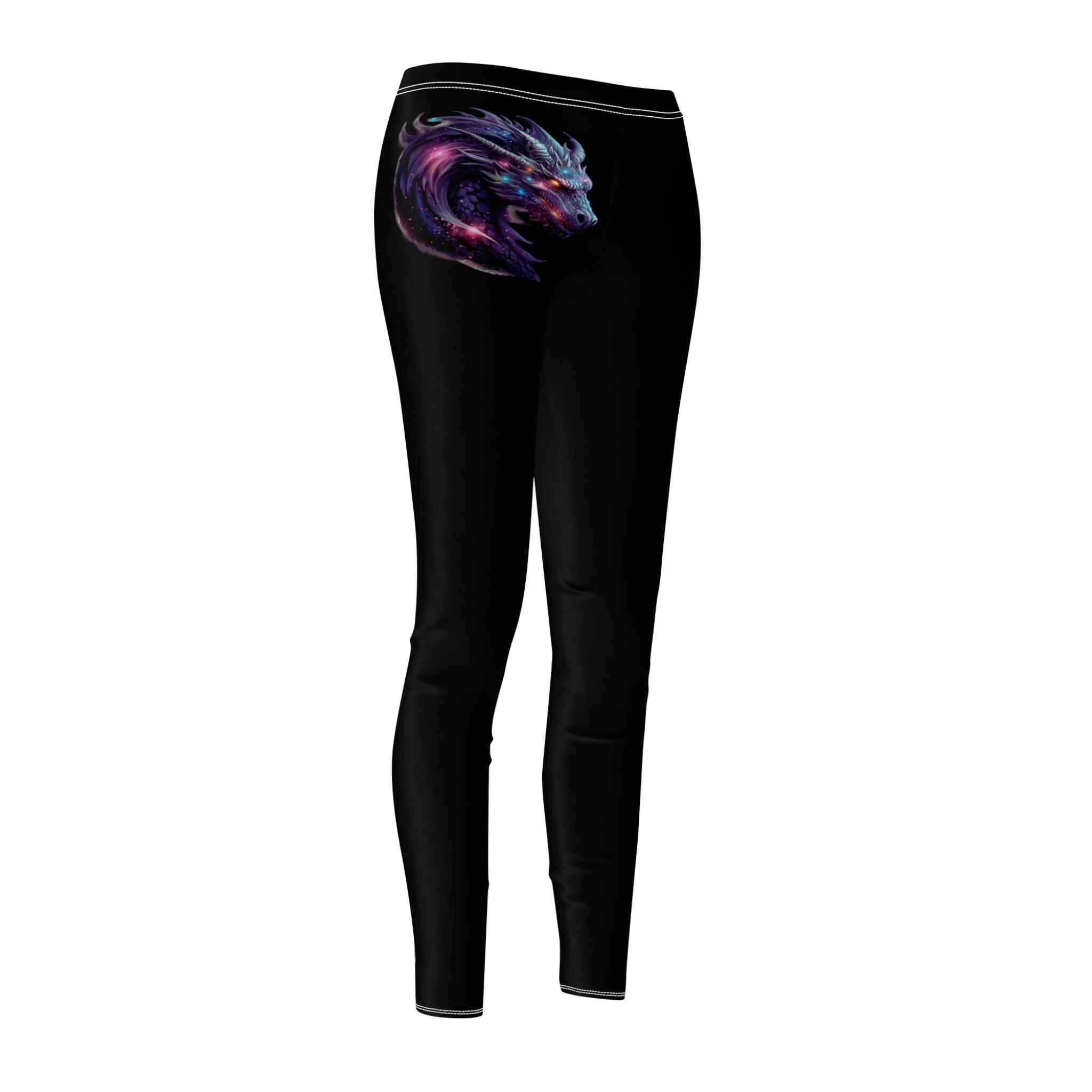 Purple Galaxy Dragon Gym Leggings for Women - Cosmic & Chic