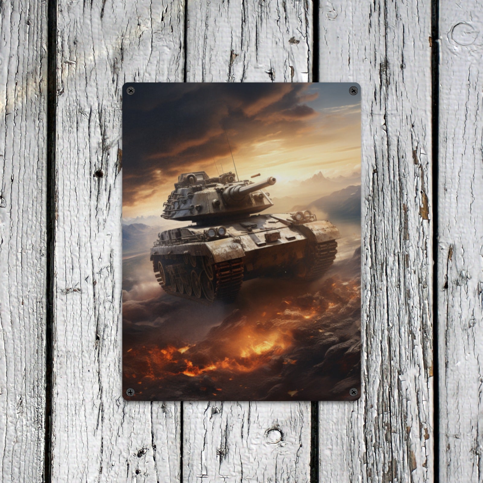 Vintage Military Tank Metal Wall Art - Cranberry Lake Design Co.  #