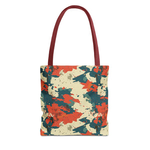 Red Blue Digital Camouflage Tote Bag