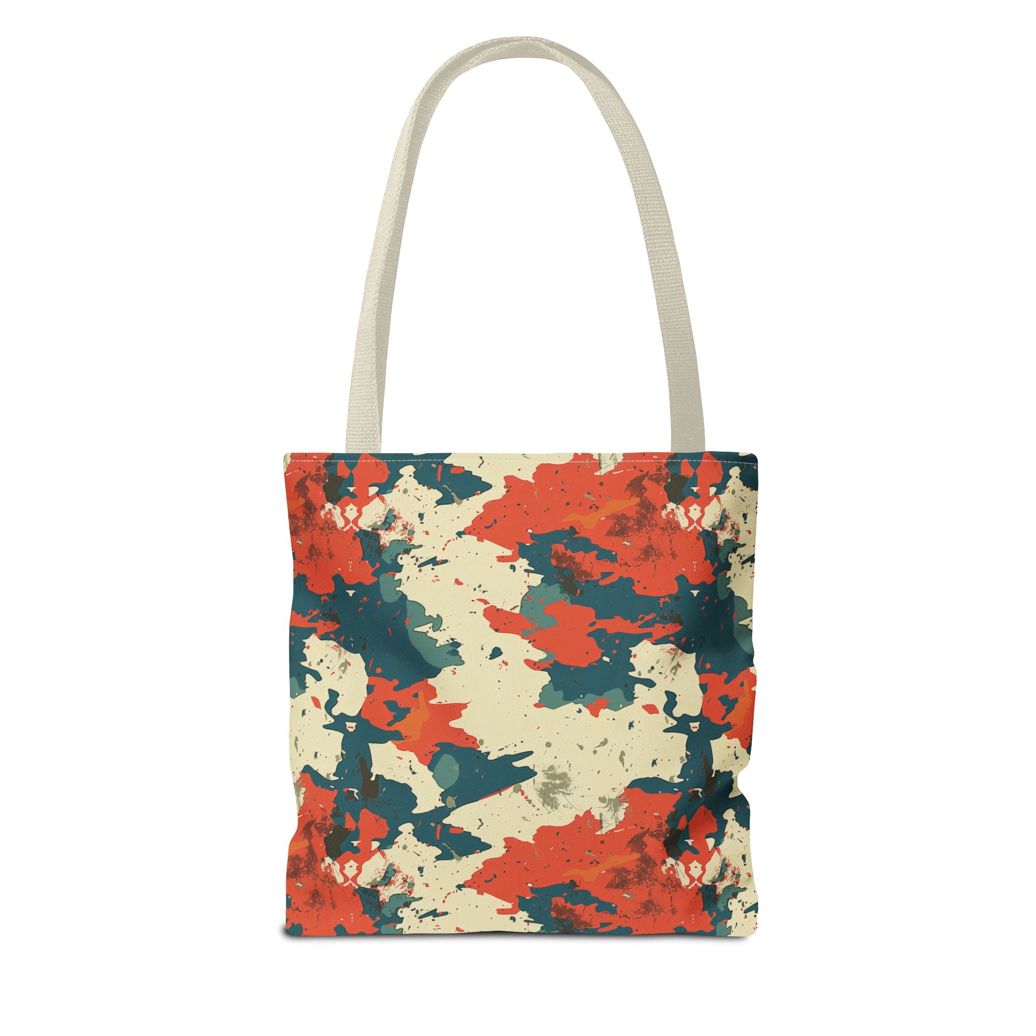 Red Blue Digital Camouflage Tote Bag