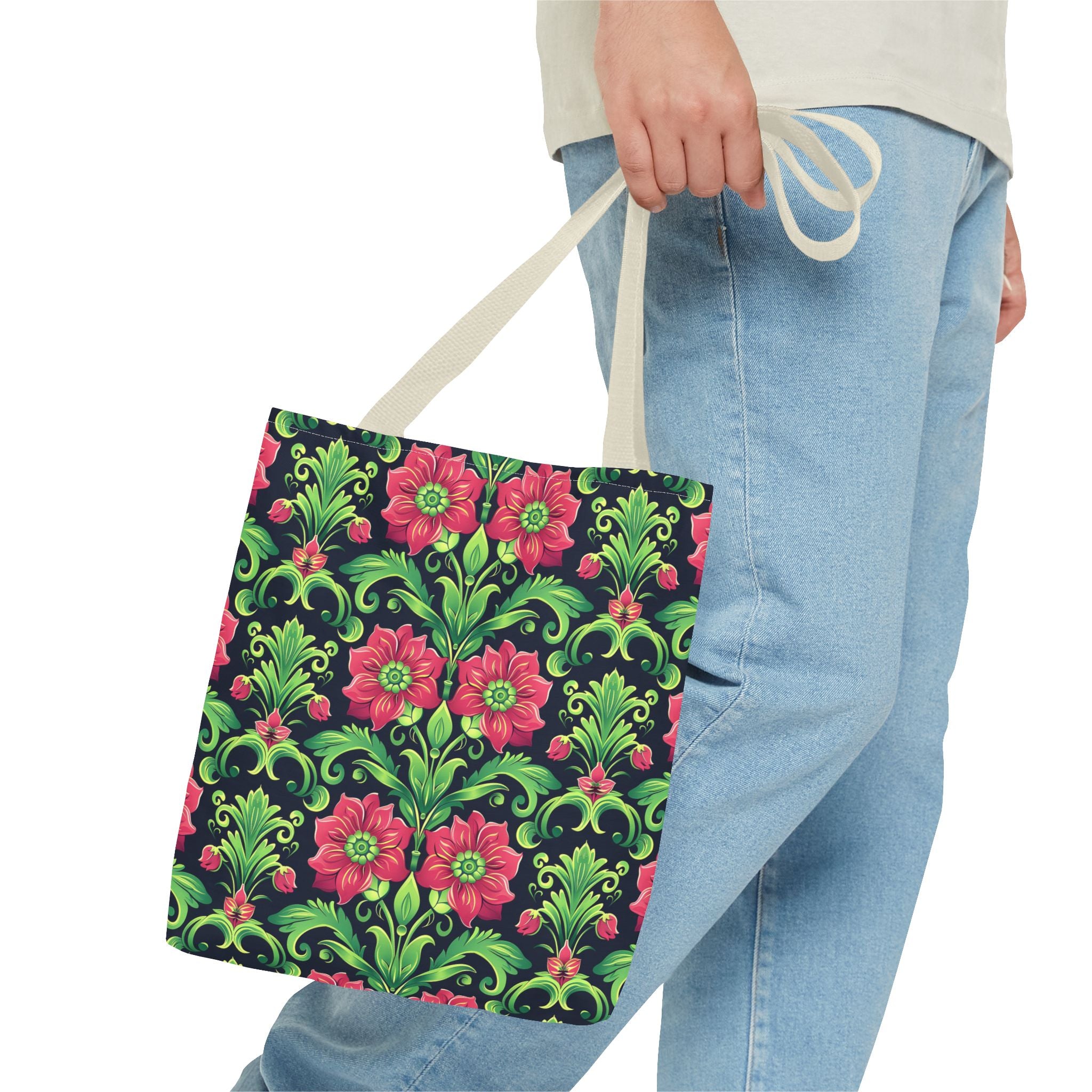 Pink Flower Tote Bag