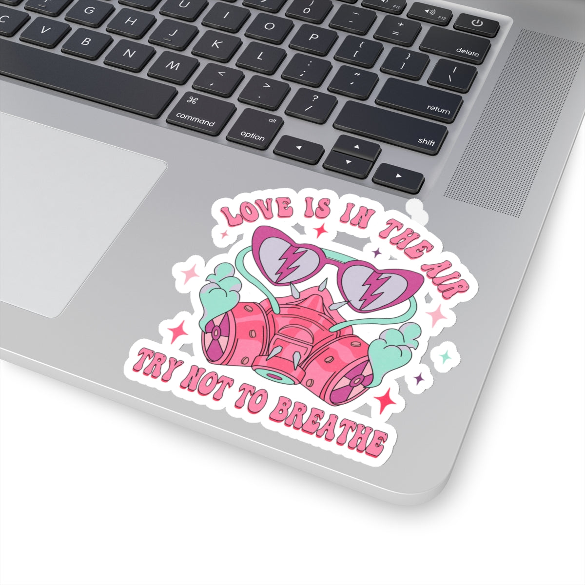 Funny Love Is In Air Try Not To Breath Anti Valentines Day Vinyl Sticker