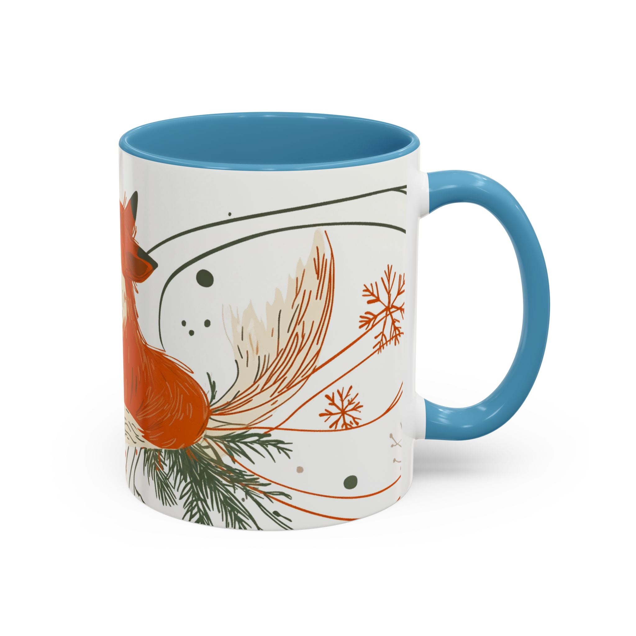 Boho Fox Christmas Mug | Cozy Farmhouse Decor | Holiday Coffee Cup | Gift for Her | Rustic Christmas | 11oz & 15oz