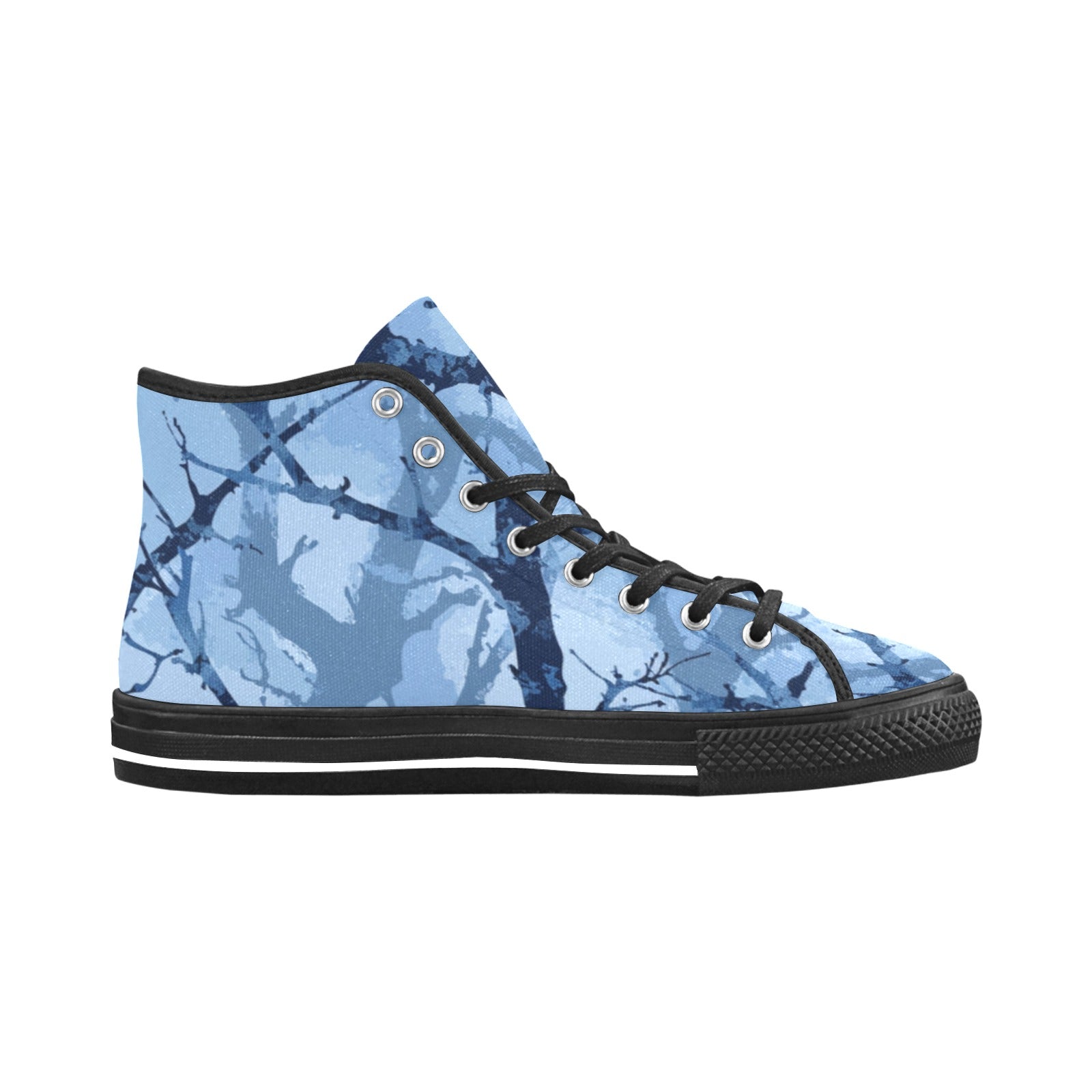 Cranberry Lake Designs Vancouver High Top Blue Camo Canvas Women's Shoes - Cranberry Lake Design Co.  #