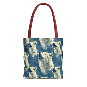 Howling Wolf Rustic Lodge Tote Bag