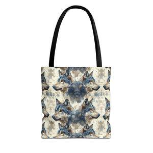 Wolf Rustic Lodge Tote Bag