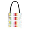 Crayon Print Back to School Tote Bag