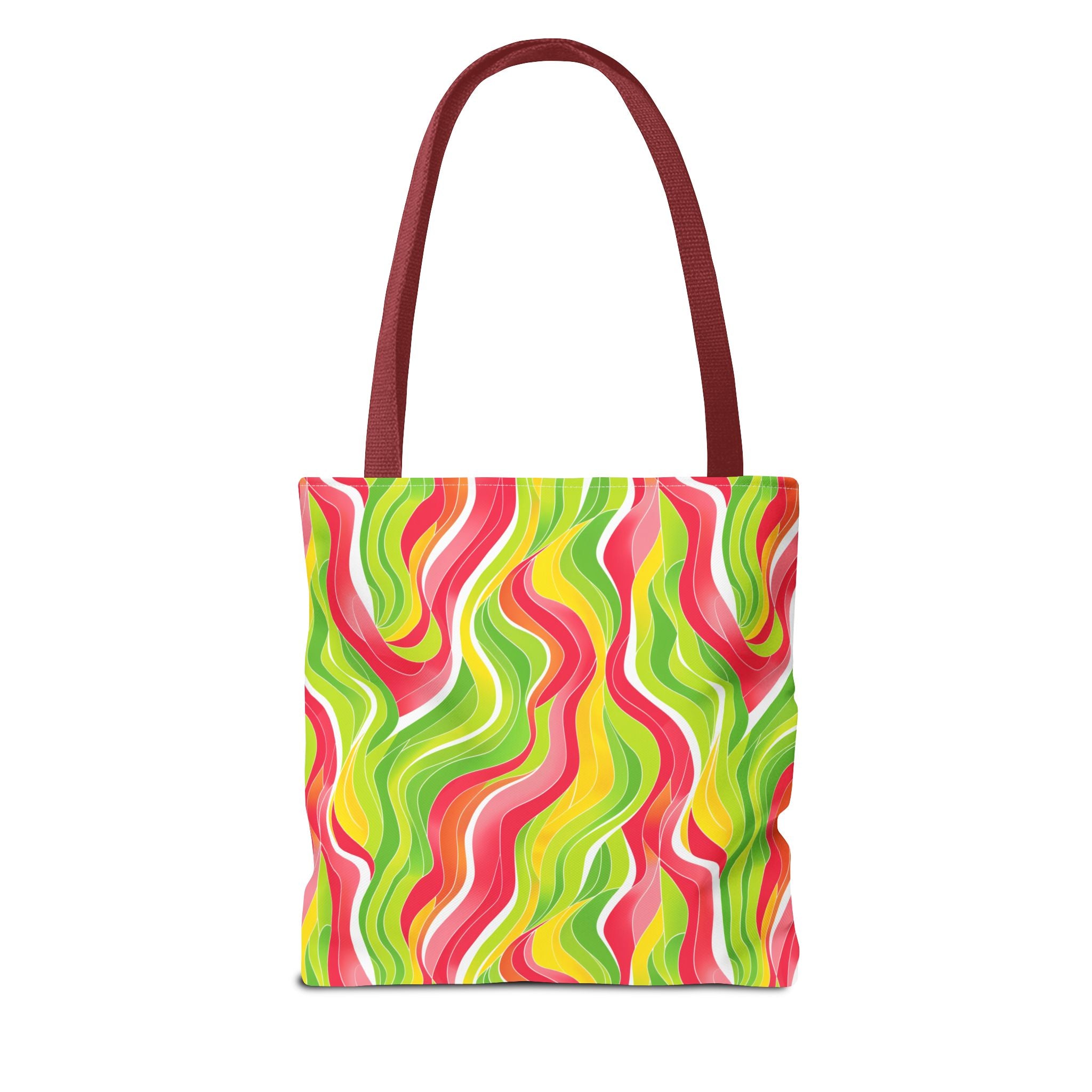 Pink & Green White Pattern Eccentric Tote Bag