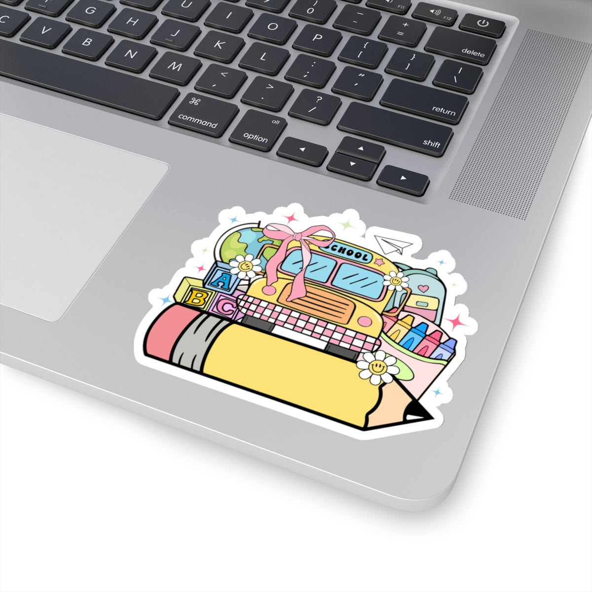 School Bus Adorable Girls Sticker for Teachers Kids back To School Gift