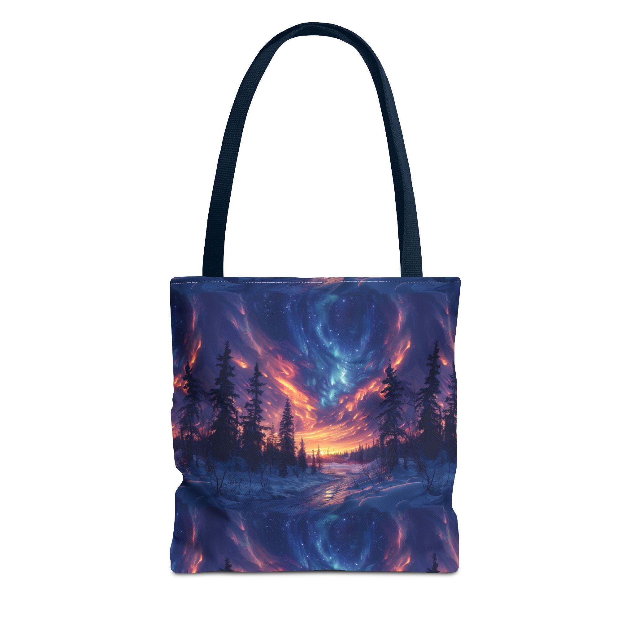 Winter Northern Lights Tote Bag