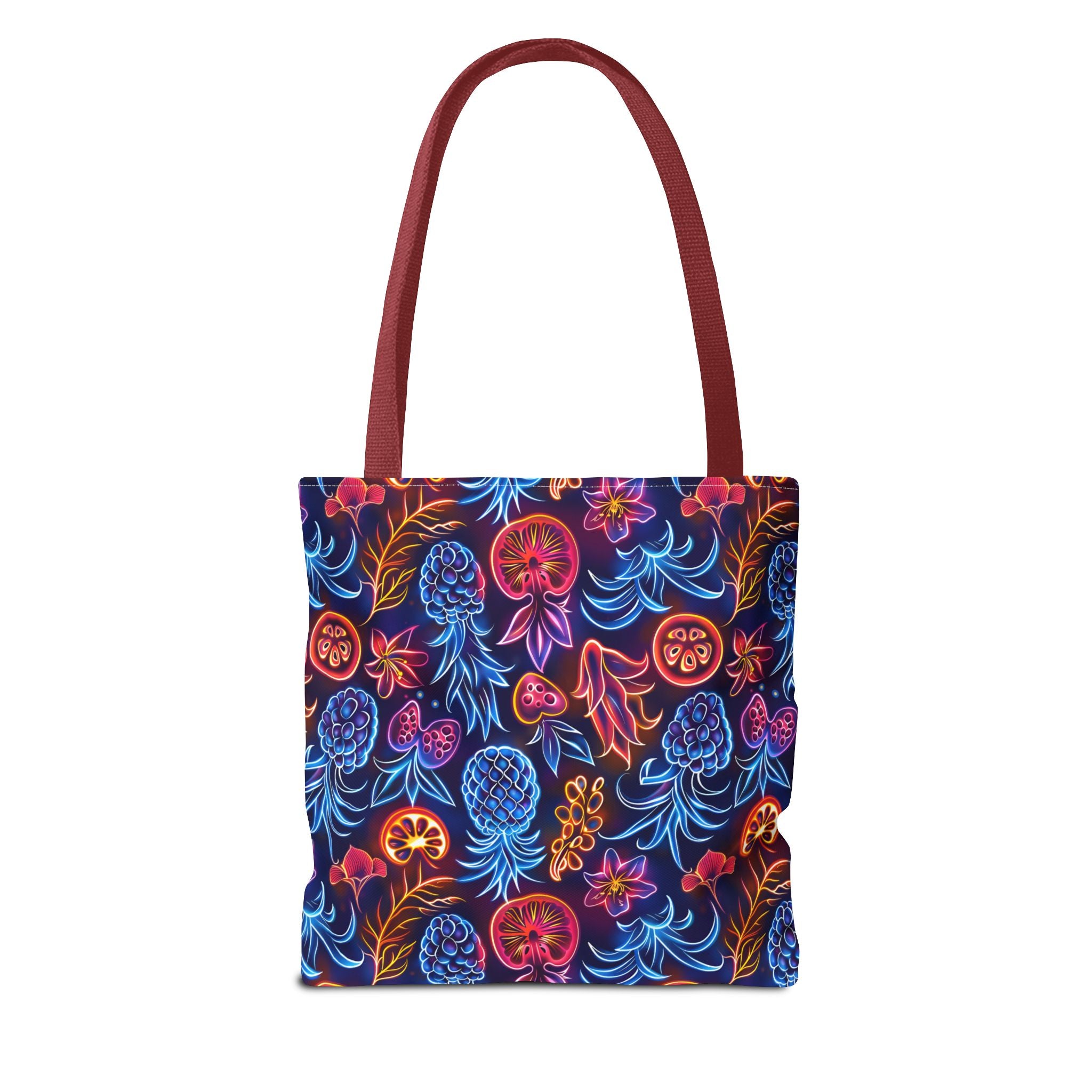 Neon Fruit Print Back to School Tote Bag