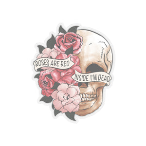 Dead Inside Funny Anti Valentines Day Vinyl Sticker