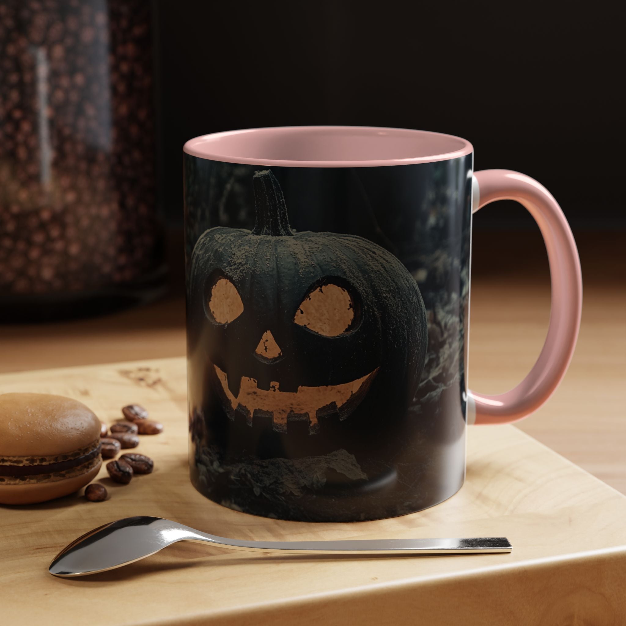 Spooky Halloween Mug | Black Pumpkin Coffee Cup | Gothic Decor | Unique Gift for Halloween Lovers | 11oz & 15oz