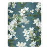 White Flower Fleece Blanket | Ultra-Soft Micro Fleece | Floral Throw Blanket | 60x80 | Ships from USA