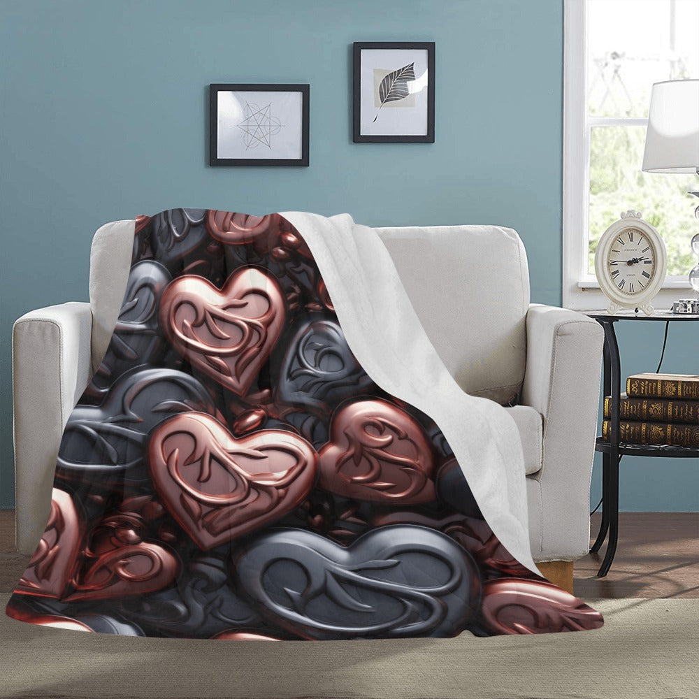 Hearts Ultra-Soft Micro Fleece Blanket 60" x 80"