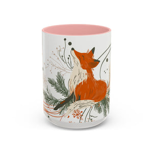 Boho Fox Christmas Mug | Cozy Farmhouse Decor | Holiday Coffee Cup | Gift for Her | Rustic Christmas | 11oz & 15oz