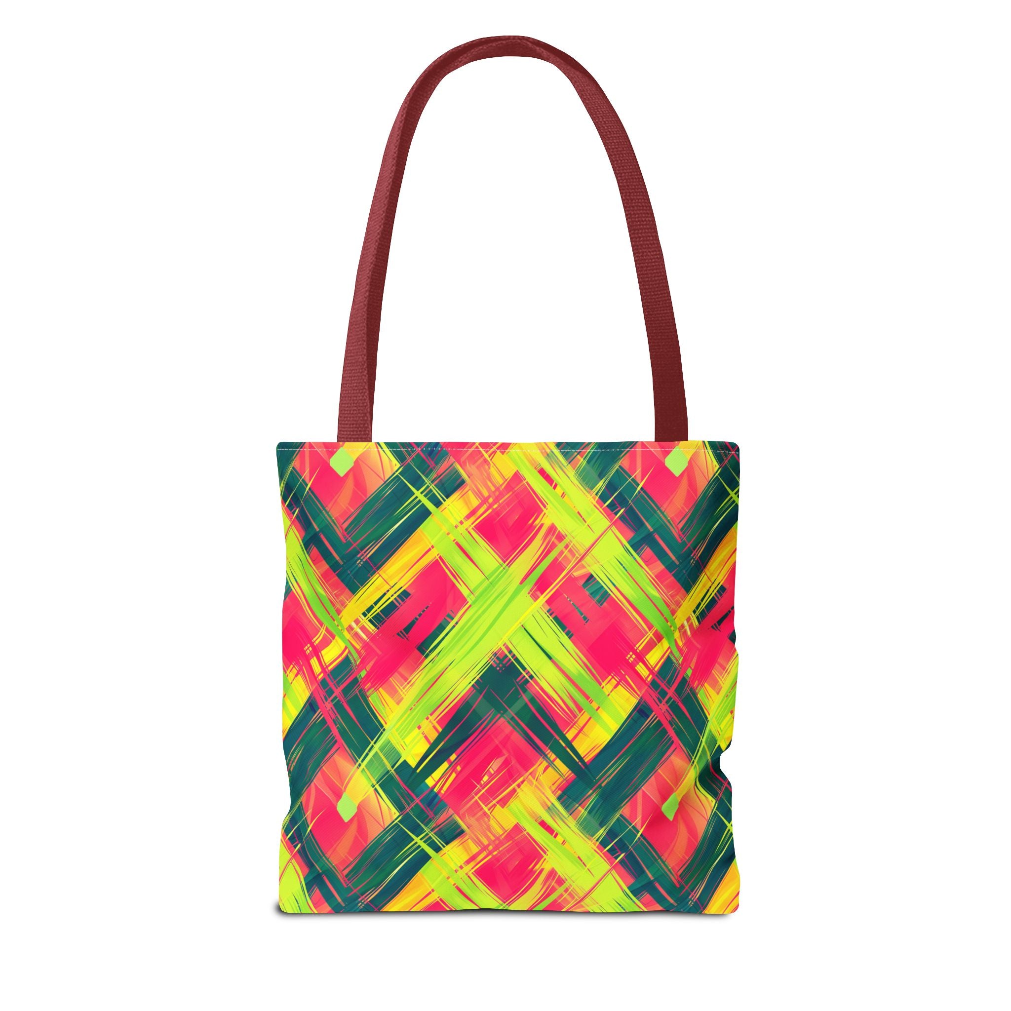 Pink Yellow Green Pattern Eccentric Tote Bag