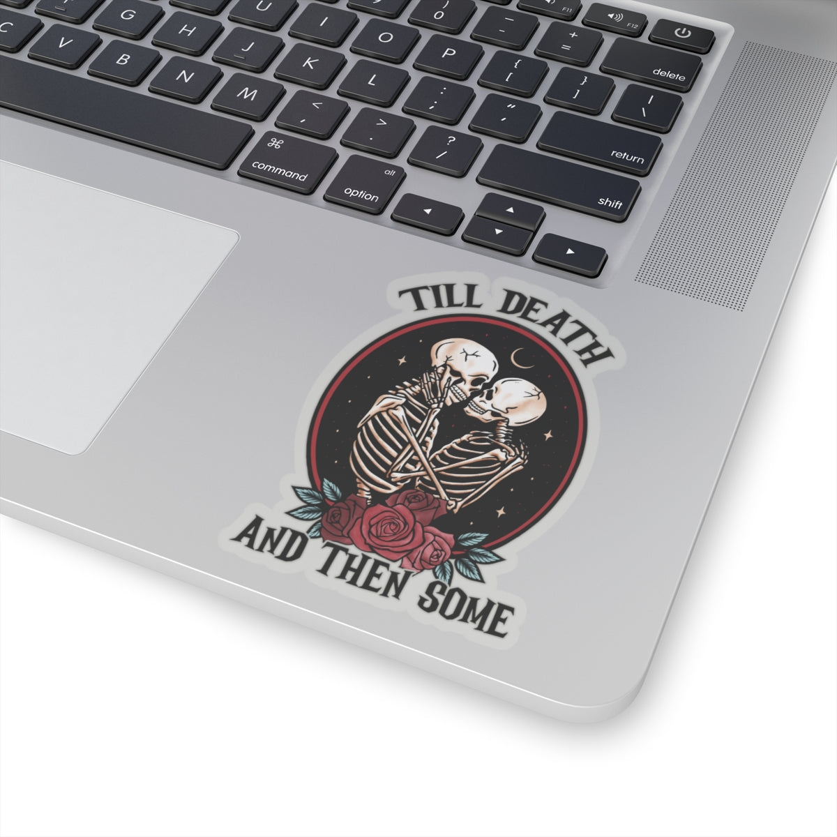 Till Death Do Us Part Skeleton Valentines Day Vinyl Sticker