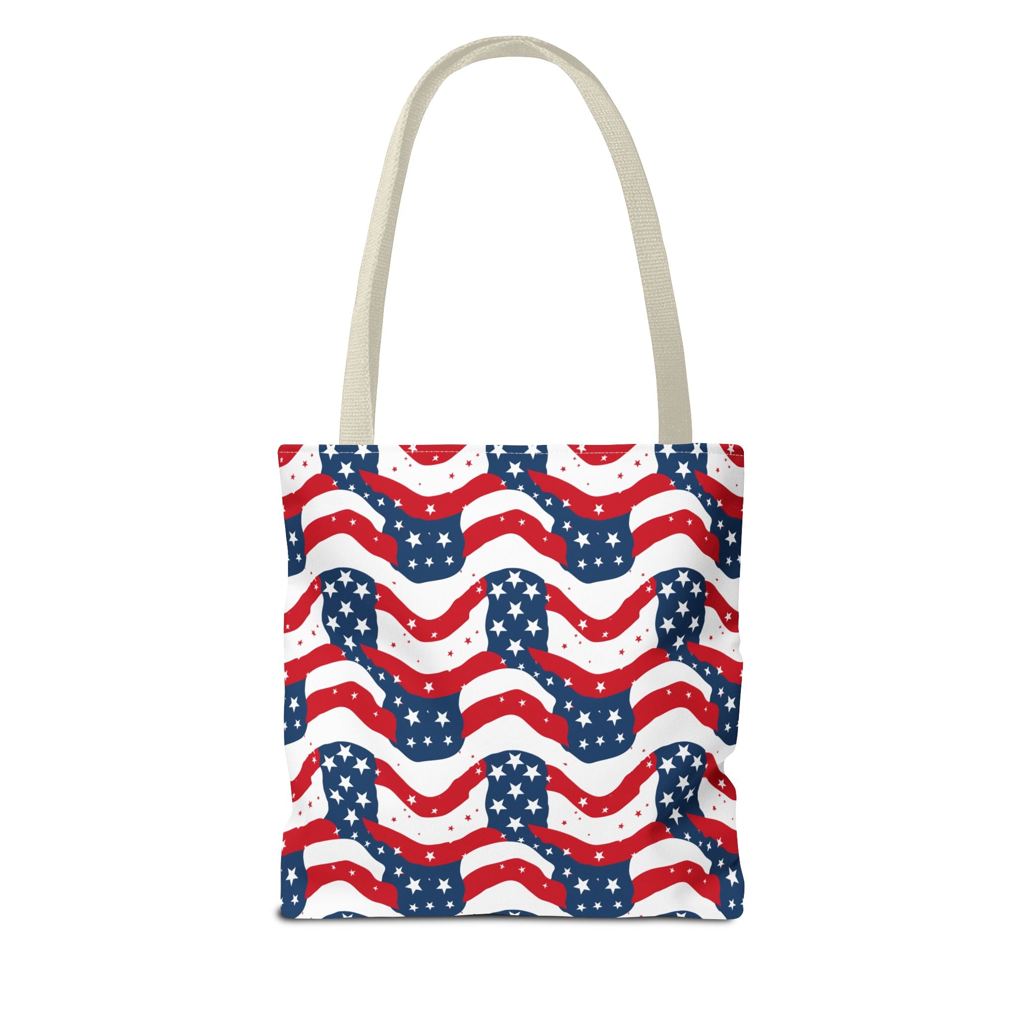 American Flag Pattern Patriotic Tote Bag