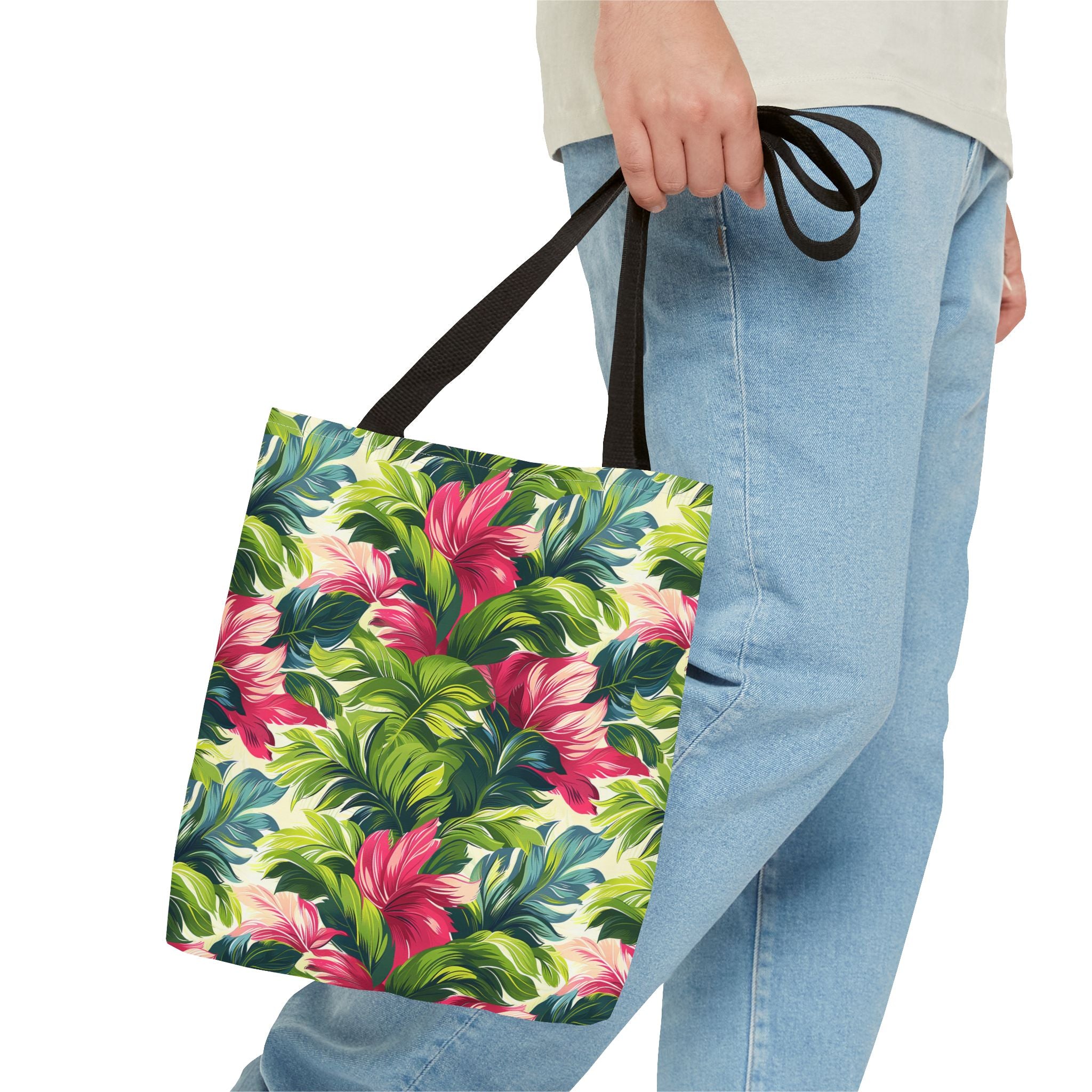 Floral Colorful Leaves Tropical Tote Bag